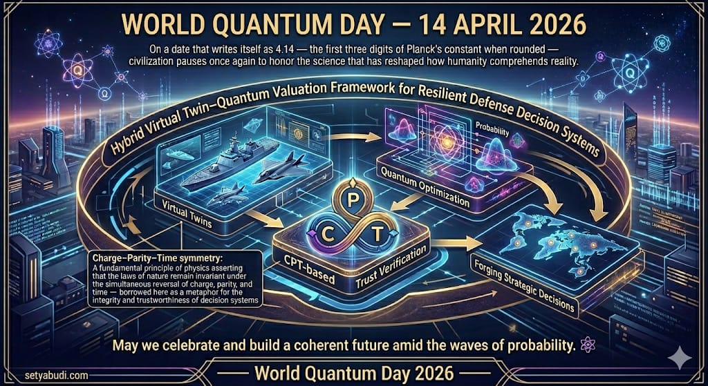 Happy World Quantum Day — 14 April 2026. Resonating with the Hybrid Virtual Twin–Quantum Valuation Framework for Resilient Defense Decision Systems being developed toward the NATO IST-SET-226 symposium.